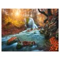 thumbnail image 2 of Tableau moderne imprimée sur toile Design Art Rivière en foret, 2 of 3