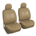 thumbnail image 4 of Leader Accessories 17pcs Universal Embossed Cloth Auto Suv Car Seat Cover Set,Beige, 4 of 7