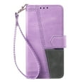thumbnail image 4 of Compatible with Samsung Galaxy S21 FE Case, Wallet Flip Cover with Card Holder and Wrist Strap PU Leather Kickstand Caredit Card Slots Classic Phone Case Cover for Samsung Galaxy S21 FE,Purple, 4 of 14