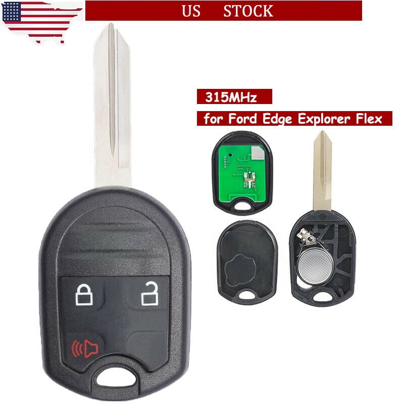 Replacement 4 Buttons Uncut Keyless Remote Key Case Shell Compatible with Ford Flex Explorer Taurus Mustang Expedition Mercury Mazda Lincoln 