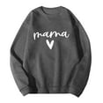 thumbnail image 4 of Yuanlong Womens Sweatshirts Long Sleeve MAMA Letter Pattern Hoodless Sweatshirt Thanksgiving Wear Crewneck Pullover Tops, 4 of 4