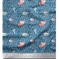 thumbnail image 1 of Soimoi Poly Georgette Fabric Dot,Fish & Cat Kids Print Fabric by Yard 52 Inch Wide, 1 of 3