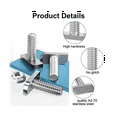 thumbnail image 2 of 15Pcs T Slot Bolt Replacement,M8 X 20 Screws, A2-70 Rail Track Screws Track Nuts with 15 Flange Nut, 2 of 5