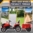 thumbnail image 5 of Joyracer 24 Volt Ride on Toys, Ride on Tractor w/ Tiltable & Detachable Trailer, 2x200W Power Car Wheels for Kids, Remote Control, Bluetooth, Shifter, Music, Red, 5 of 11
