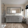 thumbnail image 2 of Caroline 72" Double Bath Vanity in Cashmere Gray with White Quartz Top and Round Sinks with Matching Mirror, 2 of 2