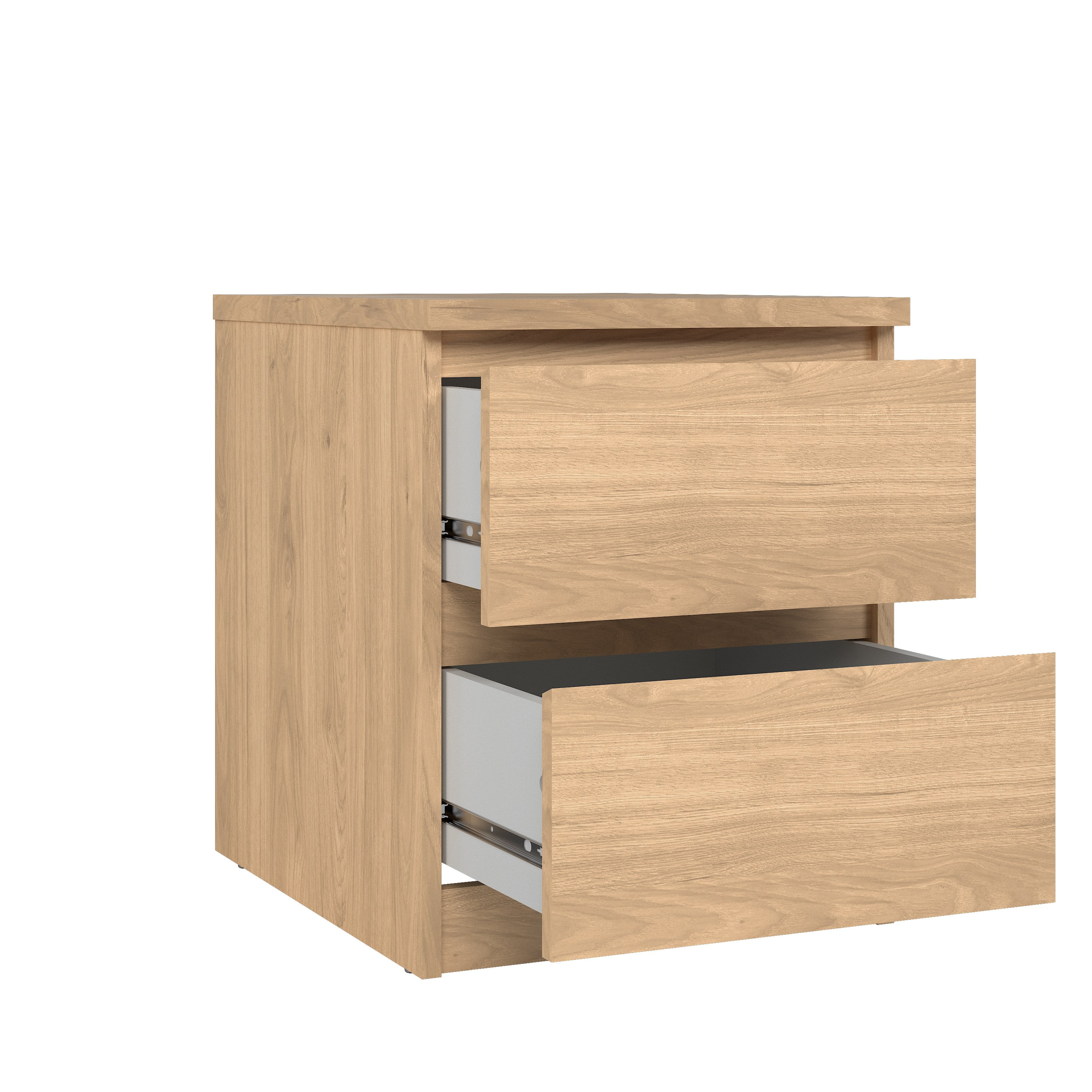 Tvilum Scottsdale 2 Drawer Bedroom Nightstand for Adults, Jackson Hickory