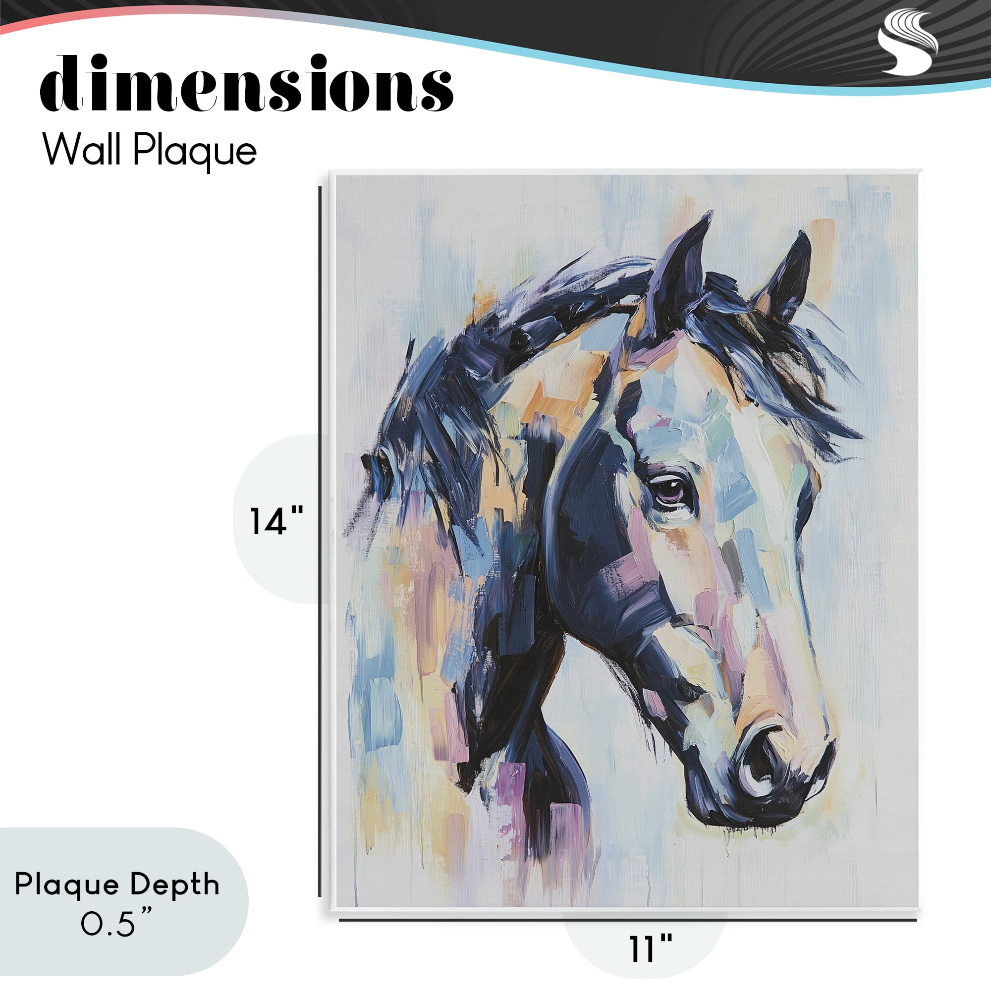 Stupell Industries Vivid Equine Portrait Wall Plaque Art, design by Svetlana Aleynikova