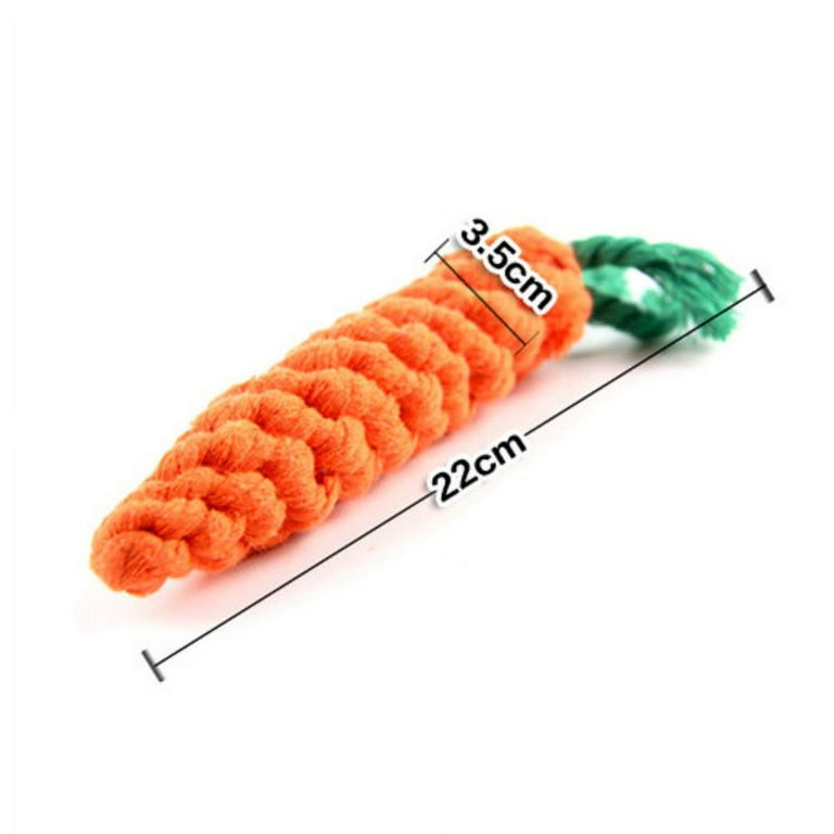 Chew Rope Dog Toy - Carrot