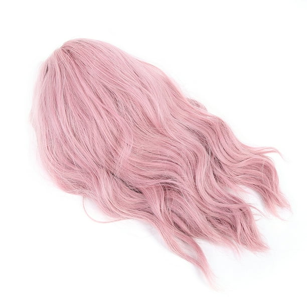 LC210-1 Peluca ondulada rizada de color rosa pastel Pelucas sintéticas cortas Bob Pelucas de disfraz de cosplay para mujeres