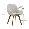 thumbnail image 2 of Art Leon Linen Fabric Accent Chair Swivel Desk Chair,Off-White, 2 of 6