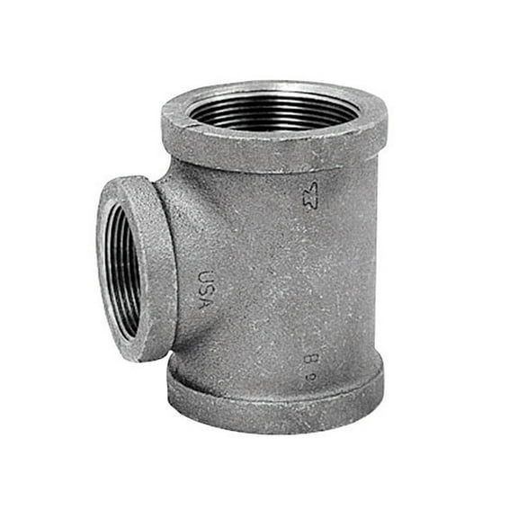 Anvil Reducing Tee Black Malleable 1 " X 3/4 " X 3/4 "