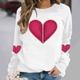 thumbnail image 4 of successthop Zip Up Sweatshirts for Women Heart Casual Crewneck No Hood Tops Long Sleeve Outfits Festival Clothes 2XL, 4 of 6
