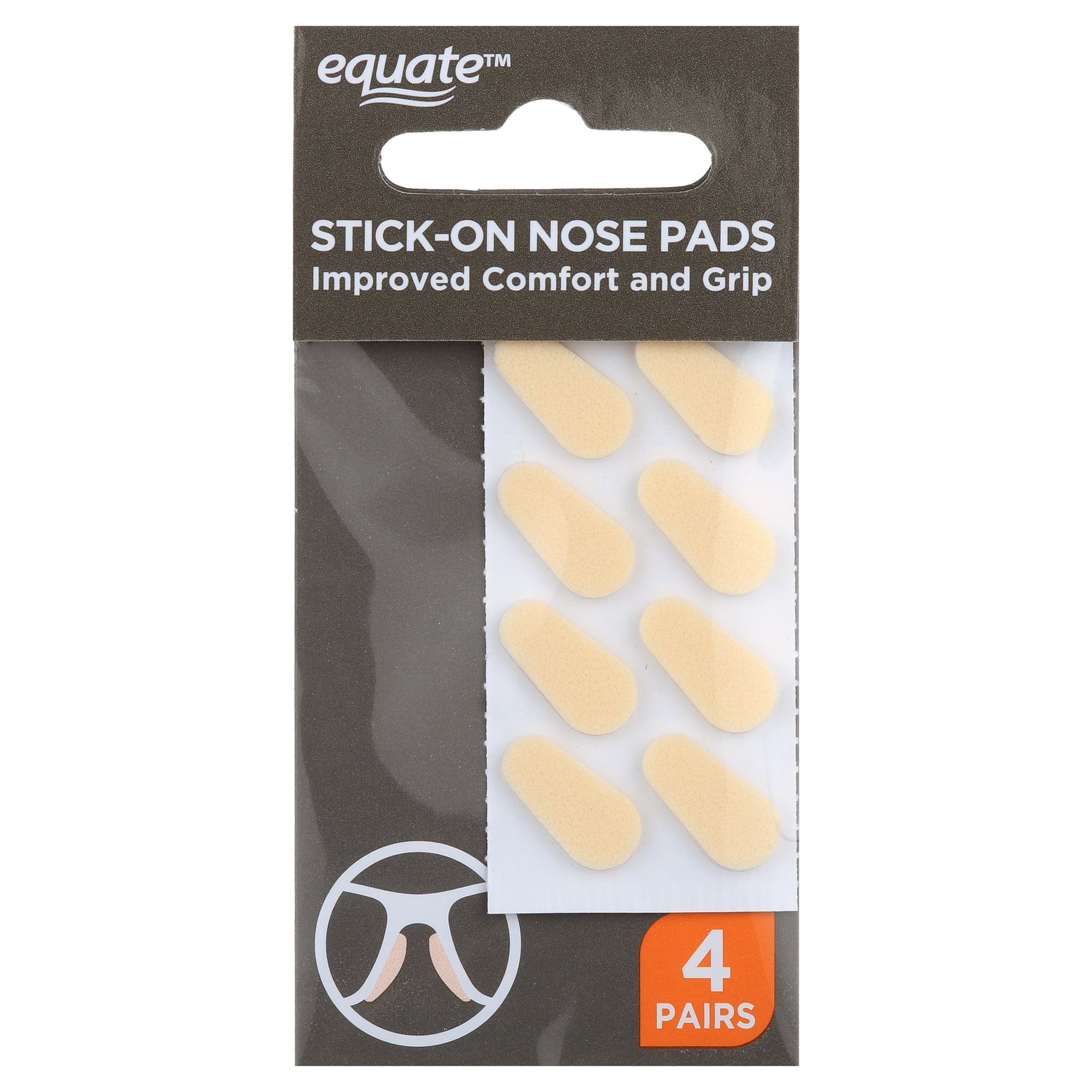 Equate Soft Adhesive Stick-on Nose Pads, 4 Pairs, Eyeglass Repair