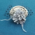 thumbnail image 6 of Soumake Exquisite Sweet Fascinator Hat With Hair Clip Decorative Anti-Fall Faux Feather Flower Mesh Veil Hat Hair Accessories Fashion, 6 of 8