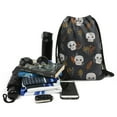 thumbnail image 3 of 13.5 x 16.5 Inch Halloween Pattern of Waterproof Drawstring Backpack with Shoe Compartment – Lightweight Dry Wet Separation Gym Bag for Men Women & Teens, 3 of 5