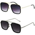 thumbnail image 1 of Tony Stark Vintage Retro Aviator Square Sunglasses, 1 of 8