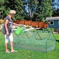 thumbnail image 2 of BPS Mini Greenhouse with 3 Zipper Doors, Portable Garden Greenhouse with Roll-up Zipper Doors, UV-Protected for Indoor Outdoor Plants and Herbs, 9'x3'x3', Green, 2 of 8