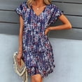 thumbnail image 3 of Summer Dresses For Women 2022 Floral Print Womens Dresses Plus Size Ruffle Sleeves Sundresses Alsol Lamesa, 3 of 6
