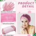 thumbnail image 4 of 100 Pieces Non-Woven Hair Nets,Disposable Bouffant Caps,20 Inch Elastic Head Cover,Pink Disposable Hair Nets,Hair Net for Food Service,Beauty Salon Cosmetics Spa Men & Women(Pink), 4 of 7
