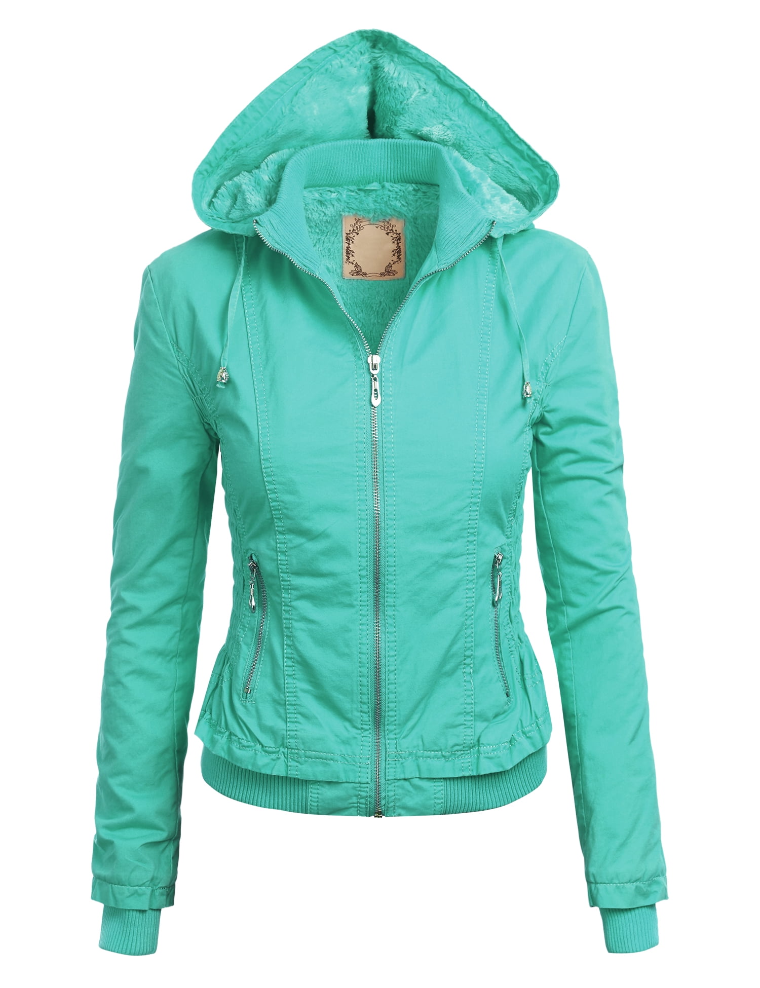 WJC666 Womens Gather Up Bomber Jacket S TURQUOISE WJC666 Womens Gather Up Bomber Jacket S TURQUOISE