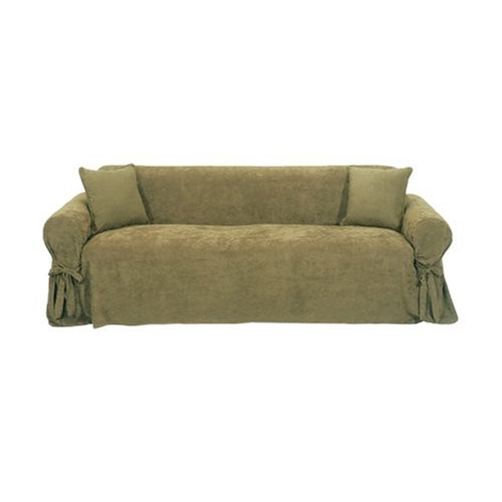 Classic Slipcovers Heavy Microsuede Sofa Slipcover Sage