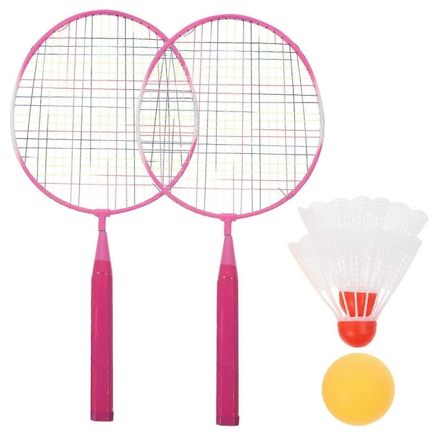 Kids Playing Toy Set Pink Badminton Racket for Leisure Use 1Set