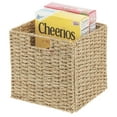 thumbnail image 6 of mDesign Seagrass Woven Kitchen Basket Organizer, Handles, 4 Pack, Natural/Tan, 6 of 7