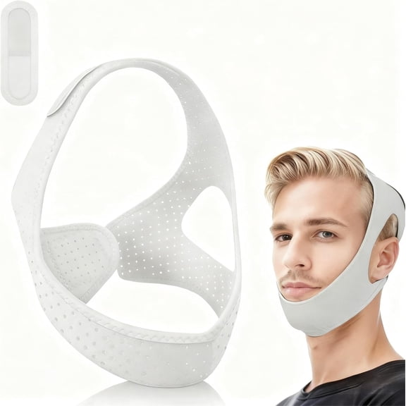 Chin Strap for Sleeping,Comfortable Anti Snoring Devices,Adjustable Breathable Chin Strap for CPAP Users for Men and Women,Simple and Effective Snoring Solution - Gray