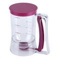 thumbnail image 3 of Manual Batter Dispenser Cupcake Pancake Waffle Measuring Cup, Convenient Kitchen Baking Tool, Food Grade Plastic, Transparent Chamber, Clear Calibration, 900mL, 3 of 7