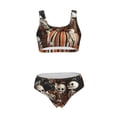 thumbnail image 5 of Kdxio Whimsical Halloween Skeletons for Womens High Waisted Bikini Top Sports Style Two Piece Bathing Suits, 5 of 5