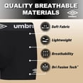 thumbnail image 6 of Umbro Men’s Trunks Breathable Cotton Underwear Boxers for Men, Black/Maroon/Teal Extra Large 6-Pack, 6 of 7