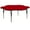 Red, variant on Flash Furniture 60'' Flower Shaped Activity Table with Yellow Thermal Fused Laminate Top and Height Adjustable Preschool Legs