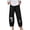 BlackNo17, variant on Ahabrexf Shorts for Women, Solid Color Summer Wide Leg Capri Pants with Loose Comfortable Fit