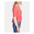 thumbnail image 3 of We The Free Womens Heart Of Mine Cotton Peplum Pullover Top Camelia Combo L, 3 of 4