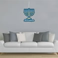 thumbnail image 3 of Big Dot of Happiness Happy Hanukkah - Hanging Porch Chanukah Holiday Party Outdoor Decorations - Front Door Decor - 1 Piece Sign, 3 of 8