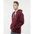 thumbnail image 2 of J. America - Sport Lace Hooded Sweatshirt - 8830 - Maroon - Size: 3XL, 2 of 5