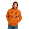 thumbnail image 5 of Halloween Oversized Fit Jack O'Lantern Pumpkin Graphic Fleece Hoodie Sweatshirt, Men's Sizes XS-4XLT, 5 of 6