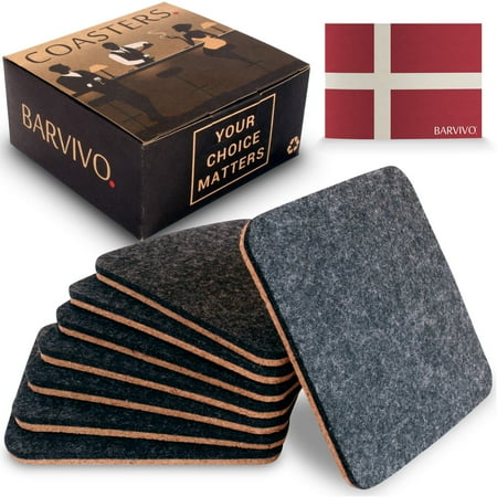 

BARVIVO Absorbent Drink Coasters Two-Sided Designer Coasters Set of 8