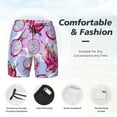 thumbnail image 6 of Picia Dragon Fruit pattern Mens Swim Trunks with Compression Liner Stretch Beach Shorts Quick Dry with Zipper Pockets No-Chafing Board Shorts-Small, 6 of 9