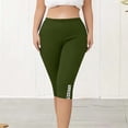 thumbnail image 5 of Luvrsol Plus Capri Leggings for Women Quick Dry Tummy Control High Waisted Skinny Pants 4-Way Stretch Workout Yoga, Size L-5XL, 5 of 7