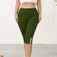 thumbnail image 5 of Pantalones de Yoga de Tamaño Adicional para las Mujeres 3x Color Sólido Bolsillo Capris Cintura Elástica, Transpirable Deporte Casual, 5 of 8