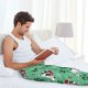 thumbnail image 5 of Balery Christmas French Bulldog Pantalones de pijama para hombre, pijama ultraligero, pantalón de descanso-X-Large, 5 of 6