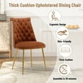 thumbnail image 6 of Clihome Modern Upholstered Dining Chairs Set of 2 Side Chair for Living Room, Coffee, 6 of 7