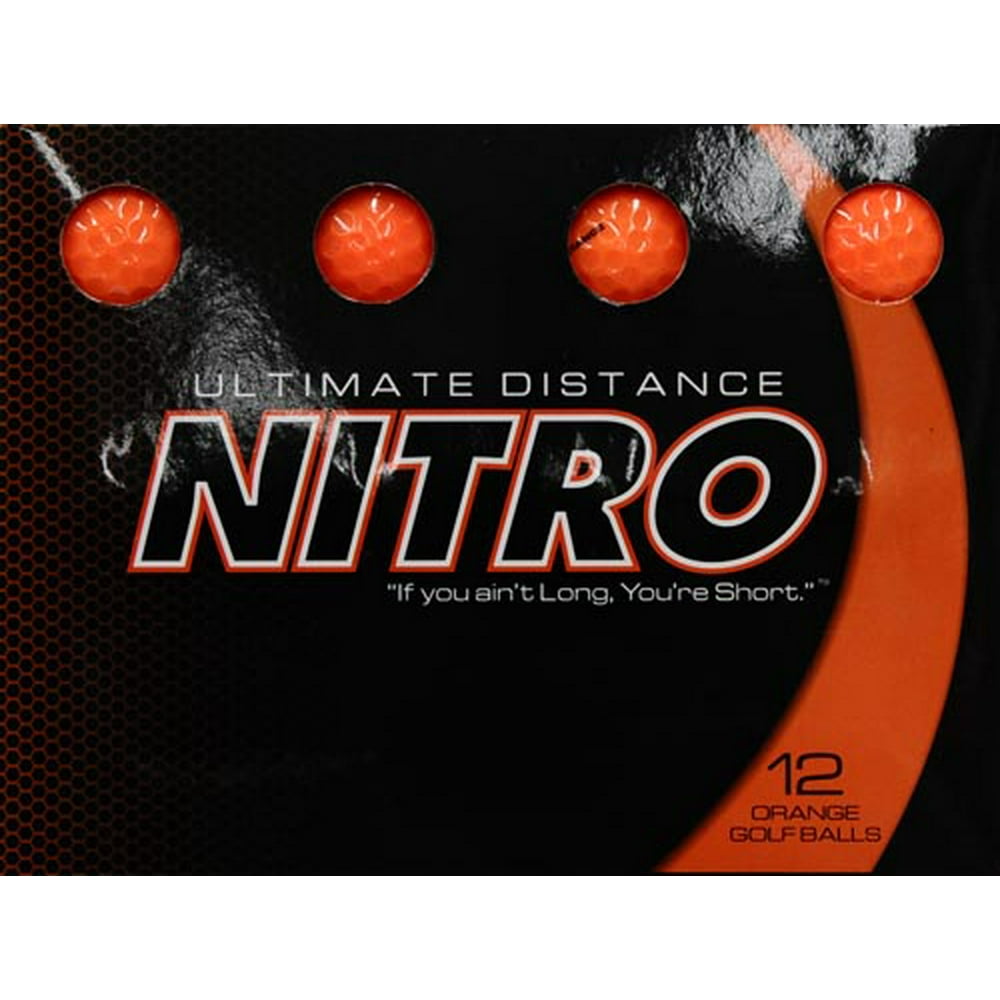Nitro Golf Ultimate Distance Golf Balls, Orange, 12 Pack