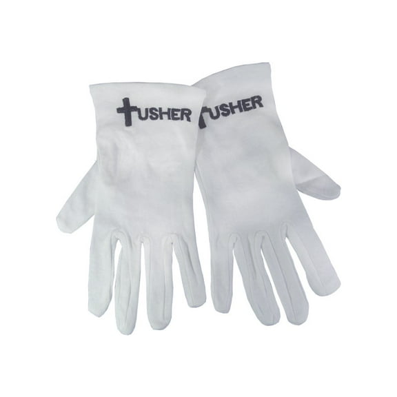 Swanson Christian Supply 150425 Gloves Usher With Cross White Cotton Med