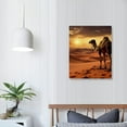 thumbnail image 4 of Sheronv Camel Desert Sunset Fine Art Aesthetic Poster & Print Wall Painting for Home Office Decor Pictures Canvas Prints Living Room Bedroom Wall Art Modern Farmhouse Bathroom Decoration 16x20 in, 4 of 5