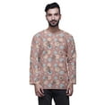 thumbnail image 1 of Atasi Traditional Short Kurta For Men Keyhole Neck Casual Cotton SlubÂ&nbsp;Shirt, 1 of 1