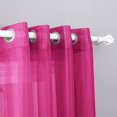 thumbnail image 2 of Decotex 2 Piece Sheer Voile Grommet Top Window Curtain Panel Drapes (54" X 120", Hot Pink), 2 of 2