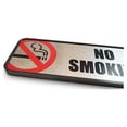 thumbnail image 4 of Brush Metal Office Sign No Smoking, 9 x 3, Silver/Red, 4 of 4