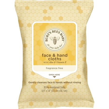 Burt's Bees Face & Hand Cleansing Wipes - 30ct
